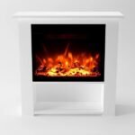GLOW FIRE THEBE WHITE freestanding electric fireplace with surround