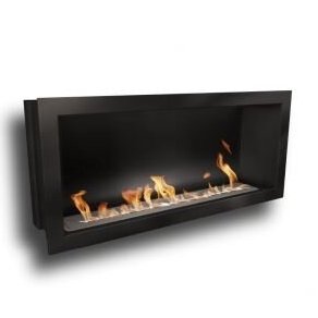 ICON FIRES SLIMLINE FIREBOX RANGE 1650 BLACK įmontuojamas biožidinys