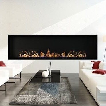 ICON FIRES SLIMLINE FIREBOX RANGE 2000 BLACK įmontuojamas biožidinys