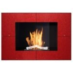 KAMI VESUVIUS QUARTZ RED biofireplace built-in - wall-mounted