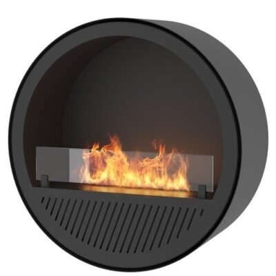 SLIMfire INCYRCLE SLIM WALL BLACK pakabinamas biožidinys