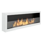 BIOHEAT 1200x400 BOX GLASS WHITE настенный биокамин