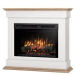 DIMPLEX LENOX WHITE-LIGHT OAK 26 XHD freestanding electric fireplace with surround