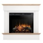 DIMPLEX TORMES WHITE-LIGHT OAK 28 XHD freestanding electric fireplace with surround
