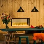 FABER e-Box 1000-450 ST dvipusis įmontuojamas vandens garų židinys FABER