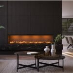 FABER e-Slim Linear 2200 įmontuojamas vandens garų židinys