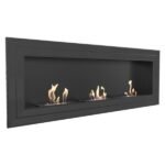 KRATKI JULIET 1800 BLACK wall-mounted / built-in bioethanol fireplace