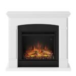 TAGU HELMI PURE WHITE 23 freestanding electric fireplace with surround