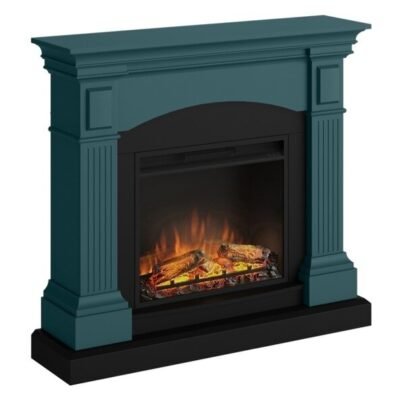TAGU MAGNA PowerFlame SOFT TURQUOISE pastatomas elektrinis židinys su apdaila