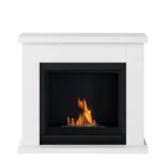 TAGU FRODE PURE WHITE FreeFlame freestanding biofireplace with surround