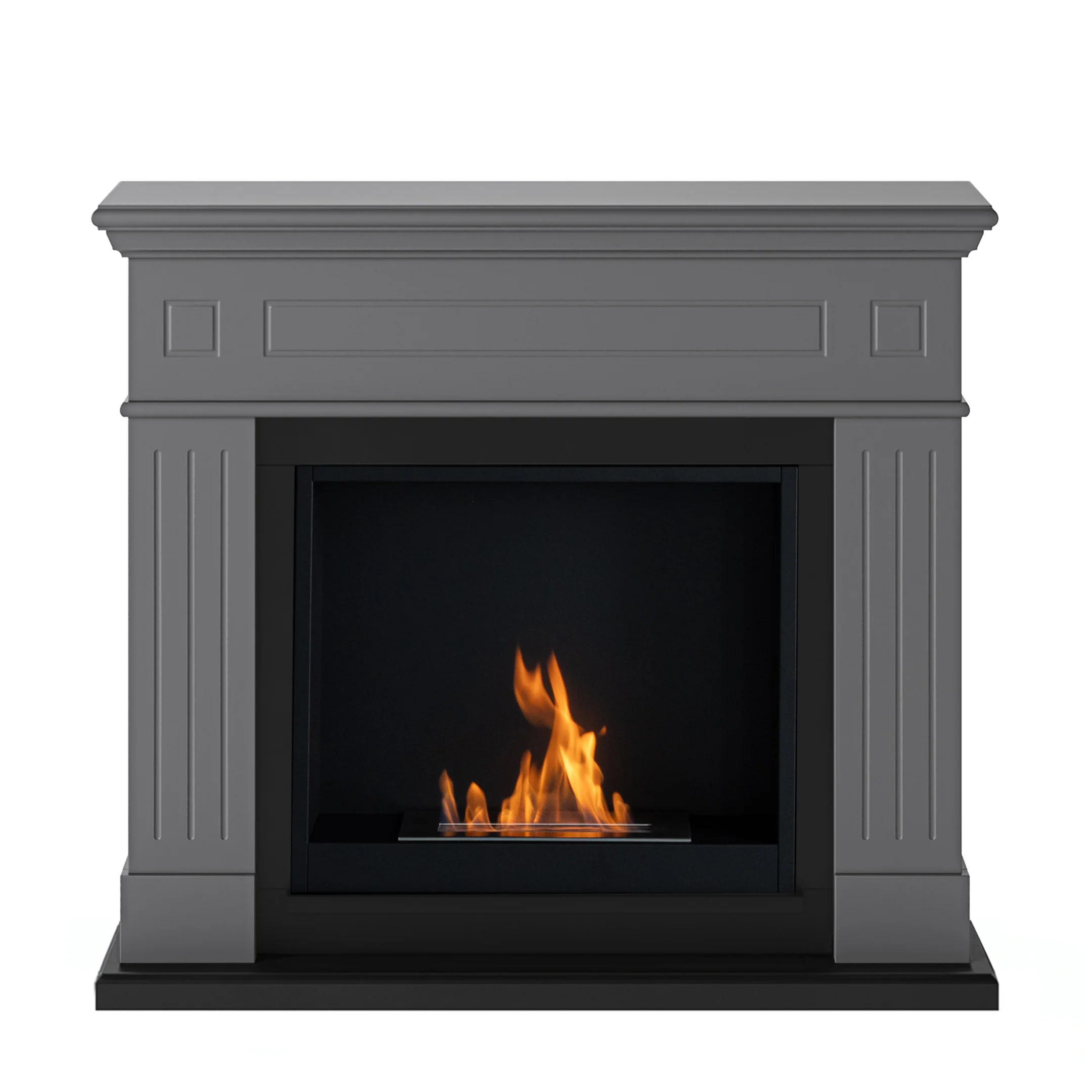 TAGU LARSEN SOLID GREY FreeFlame pastatomas biožidinys su apdaila 3 TAGU LARSEN SOLID GREY FreeFlame eraldiseisev biokamin viimistlusega - Image 1