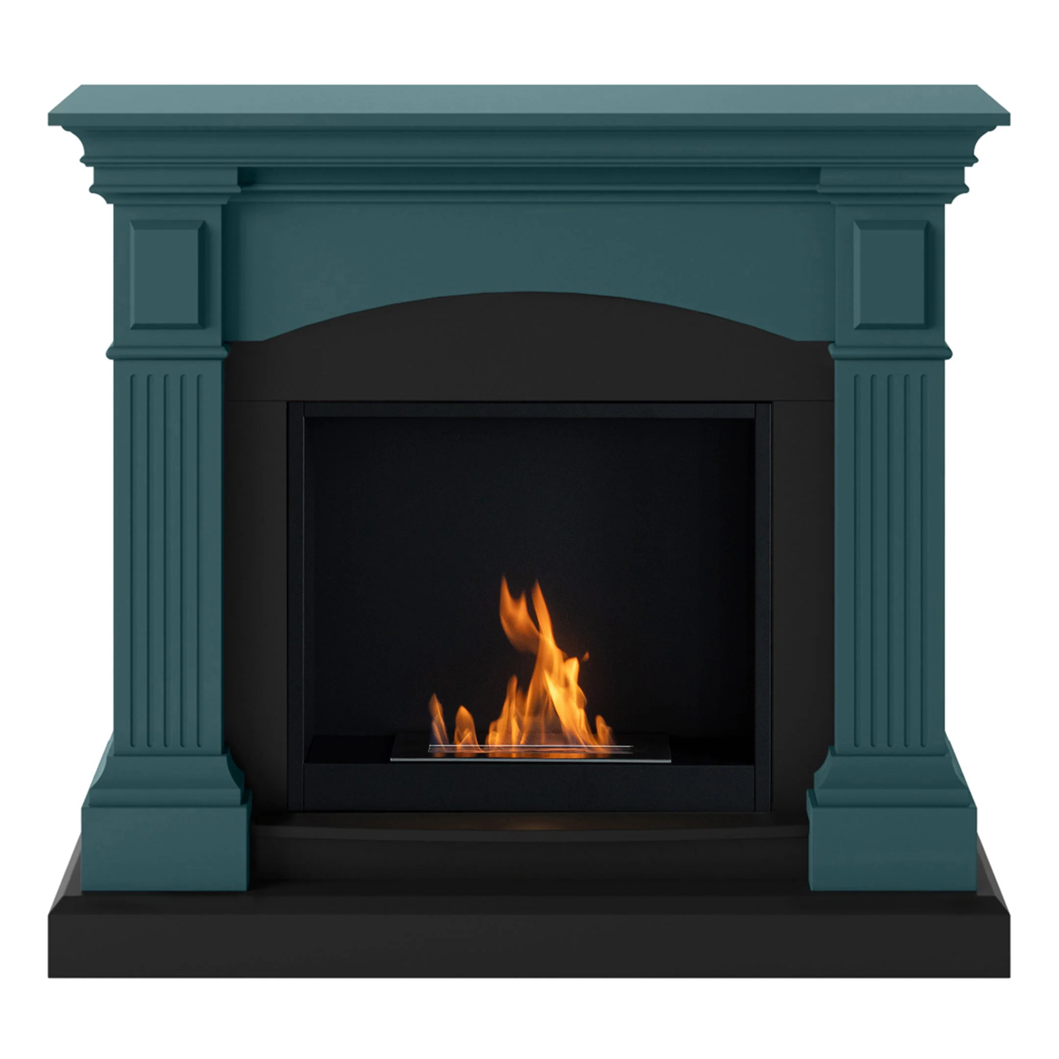 TAGU MAGNA SOFT TURQUOISE FreeFlame pastatomas biožidinys su apdaila 3 TAGU MAGNA SOFT TURQUOISE FreeFlame freestanding biofireplace with surround - Image 1