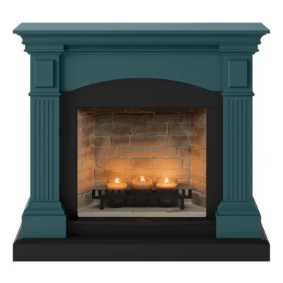 TAGU MAGNA ZenFlame SOFT TURQUOISE pastatomas židinys su apdaila