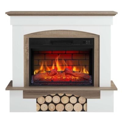 ARFLAME WOODLEY AFS23BS WHITE-GREY pastatomas elektrinis židinys