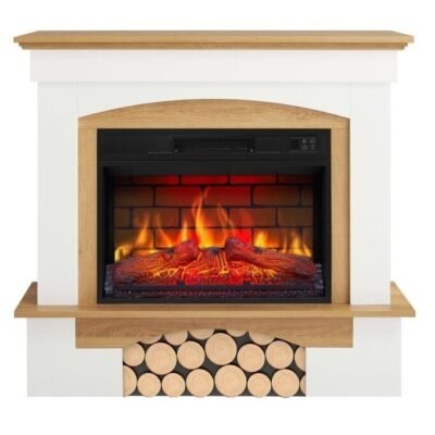 ARFLAME WOODLEY AFS23BS WHITE-NATURAL pastatomas elektrinis židinys