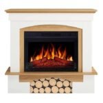 ARFLAME WOODLEY AFS23S WHITE-NATURAL pastatomas elektrinis židinys