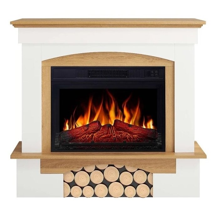 ARFLAME WOODLEY AFS23S WHITE-NATURAL pastatomas elektrinis židinys
