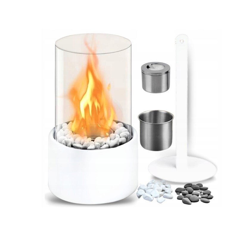 bioheat-etna-white-pastatomas-stalinis-biozidinys-1-1 BIOHEAT ETNA WHITE напольный настольный биокамин — изображение 1