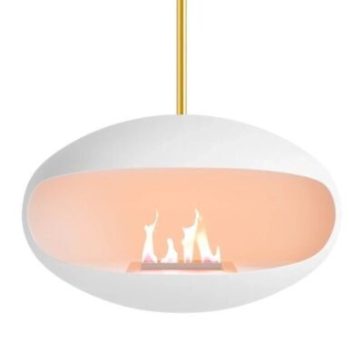COCOON FIRES AERIS WHITE BRASS ROD pakabinamas biožidinys iš lubų