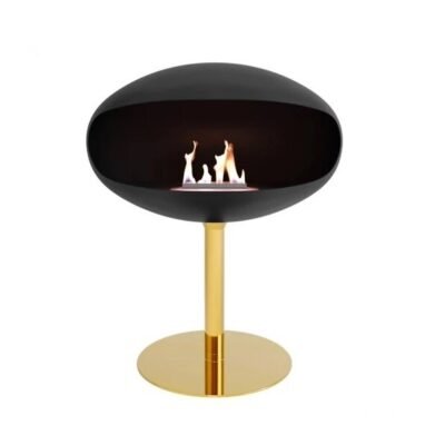 COCOON FIRES PEDESTAL BLACK BRASS pastatomas biožidinys