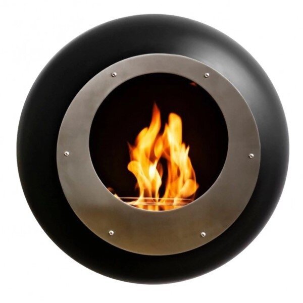 COCOON FIRES VELLUM MATTE BLACK pakabinamas biožidinys ant sienos