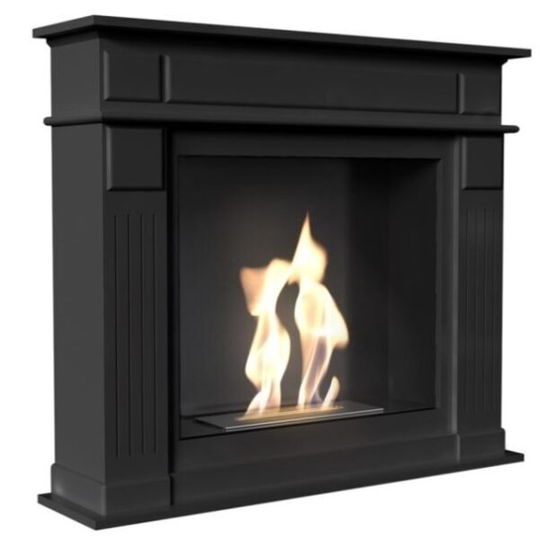 KRATKI NOVEMBER BLACK freestanding biofireplace with surround