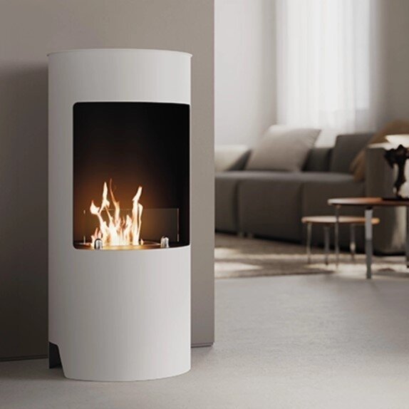 ruby-cortina-white-pastatomas-biozidinys-1-1 RUBY CORTINA WHITE freestanding biofireplace - Image 1