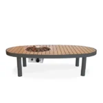 HAPPY COCOONING RIVIERA TABLE 140 SMOKEY ANTHRACITE outdoor gas fireplace