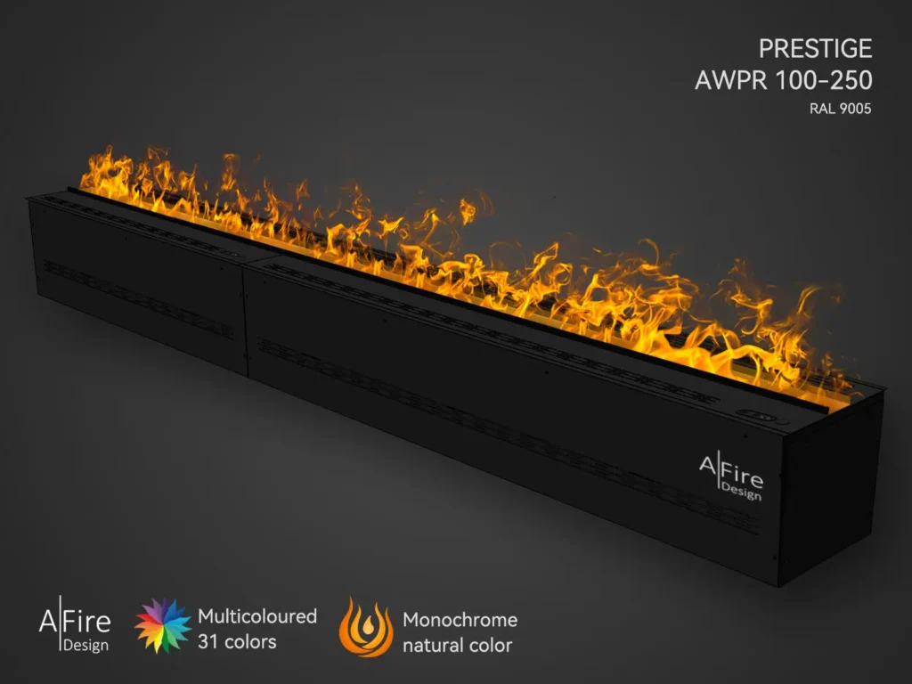 AFIRE PREMIUM AWPR-100-250 įmontuojamas vandens garų židinius
