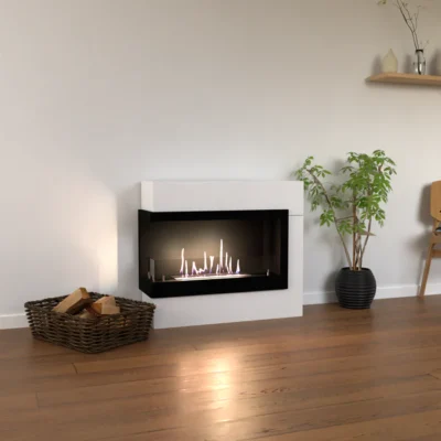 GLOW FIRE HALDEN MINI LEFT pastatomas biožidinys su apdaila