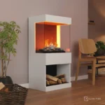 GLOW FIRE OGF2 Cassette 400 Logset WHITE built-in water vapor fireplace