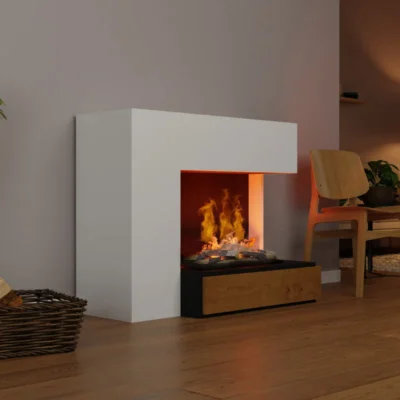 GLOW FIRE PLANCK RIGHT OPEN Cassette 600 pastatomas vandens garų židinys