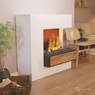 GLOW FIRE PLANCK XL RIGHT OPEN Cassette 600 pastatomas vandens garų židinys