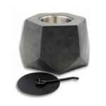 BIOHEAT BETON AXIS freestanding tabletop bioethanol fireplace