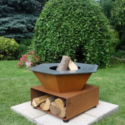 Metalinė lauko kepsninė 80 LITTEL CORTEN