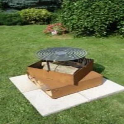 Metalinė lauko kepsninė LITTLE QUADRO CORTEN