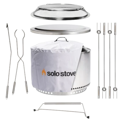 SOLO STOVE YUKON 2.0 – metalinė bedūmė laužavietė su visais priedais
