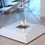 bioKamino LOUVRE WHITE freestanding biofireplace