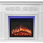 ARFLAME MONFERRATO AF24 WHITE freestanding electric fireplace with surround