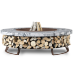 HETTA ROUND 155 CORTEN-VISCOUNT outdoor wood-burning fire pit