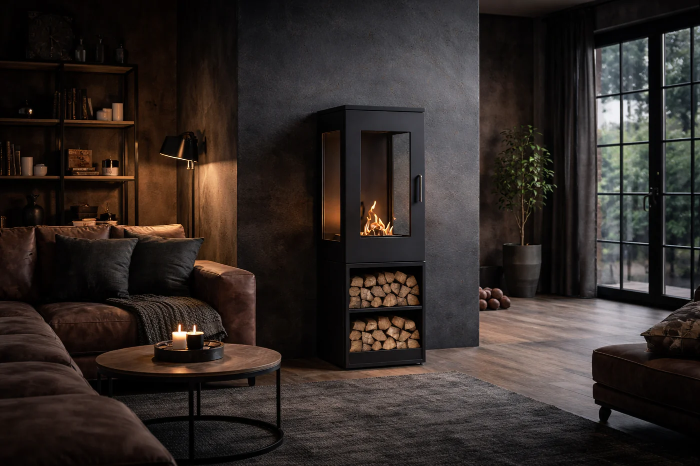 WILD FLAME ALMADA BLACK pastatomas biožidinys WILD FLAME ALMADA BLACK напольный биокамин — изображение 1