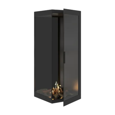 WILD FLAME CORNER 70X160 LEFT kampinis biožidinys įmontuojamas