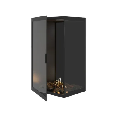 WILD FLAME CORNER 80X120 RIGHT kampinis biožidinys įmontuojamas