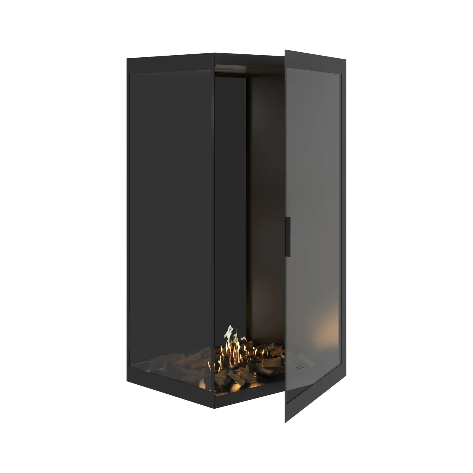 WILD FLAME CORNER 80X140 LEFT kampinis biožidinys įmontuojamas WILD FLAME CORNER 80X140 LEFT kampinis biožidinys įmontuojamas