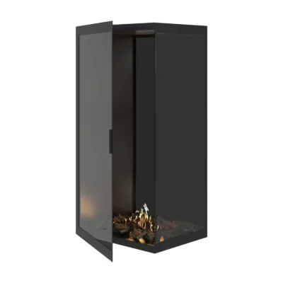 WILD FLAME CORNER 80X160 RIGHT kampinis biožidinys įmontuojamas